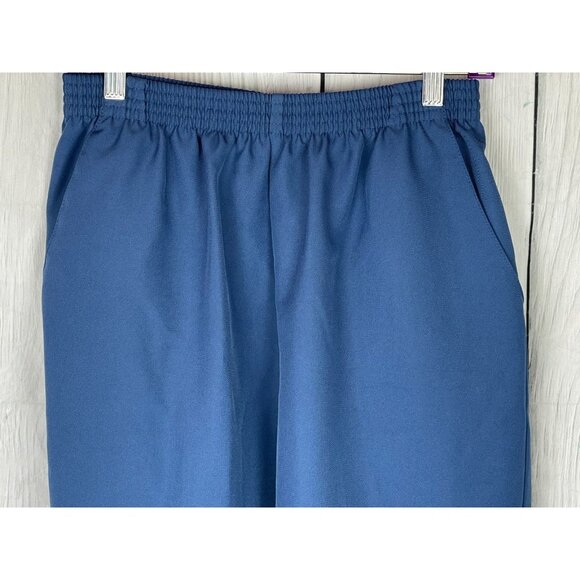 DonnKenny Petite 14P Blue Elastic Waist Pants with Front Pockets - Picture 2 of 7